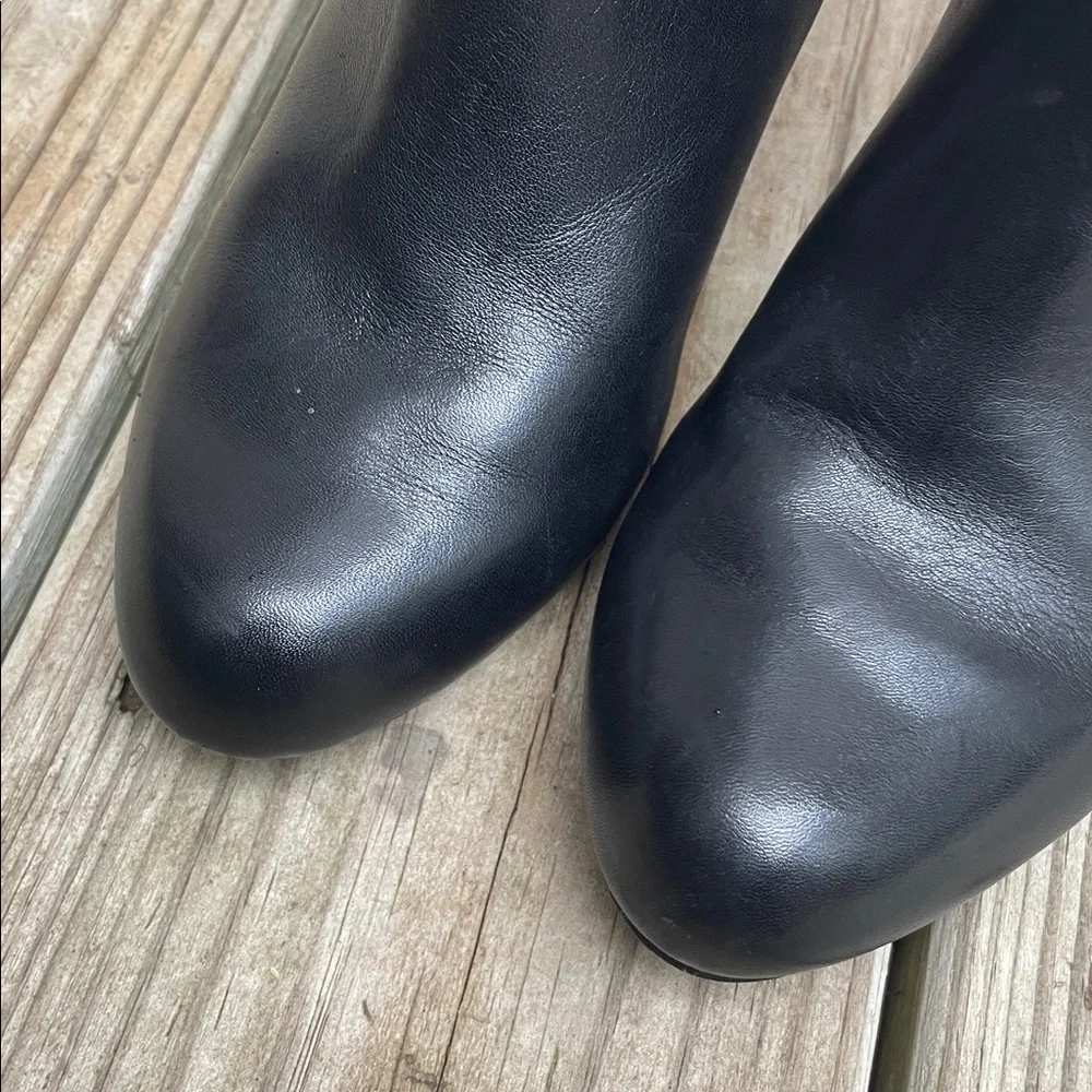 Clarks Collection Arista Paige Black Leather Ankle Booties Women’s Size 6.5